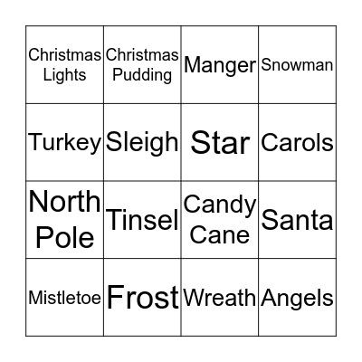Christmas Bingo Card