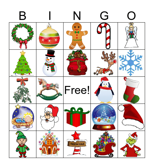 Christmas at Nana's Bingo Card