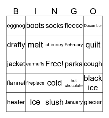 Winter Bingo Card