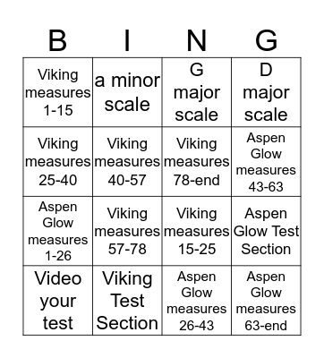 Practice Bingo 7th/8th Bingo Card
