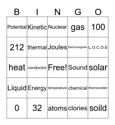 ECH! Bingo Card