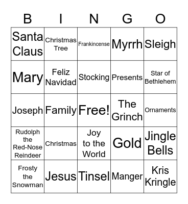 CHRISTMAS TIME Bingo Card