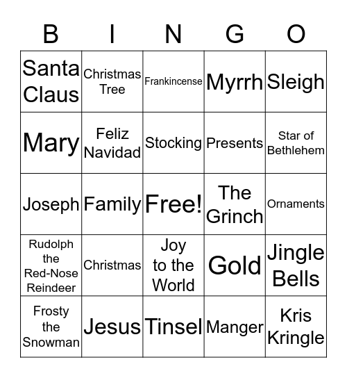 CHRISTMAS TIME Bingo Card