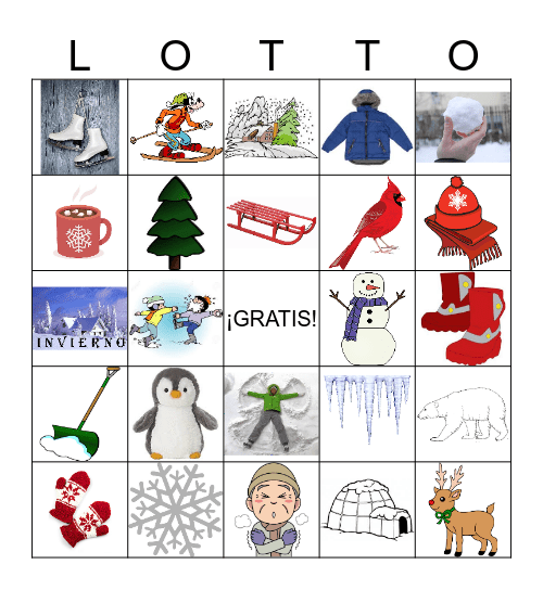 La lotería Bingo Card