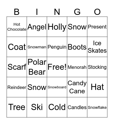 WINTER BINGO Card