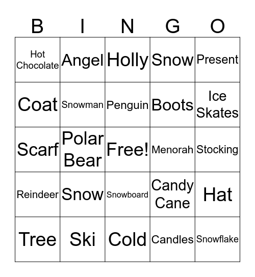 WINTER BINGO Card