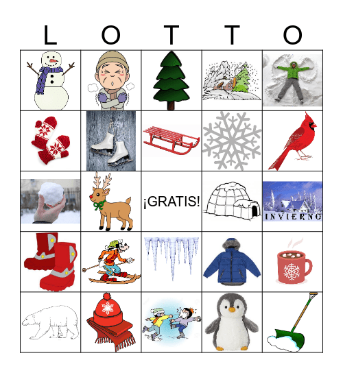 La lotería Bingo Card