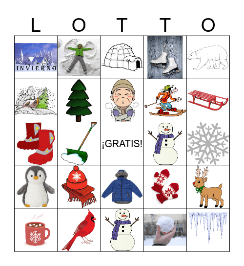 La lotería Bingo Card