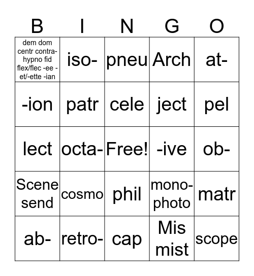 Boo’s board Bingo Card