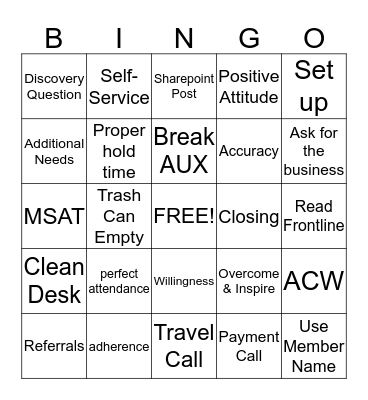 Team Dixon Bingo Card