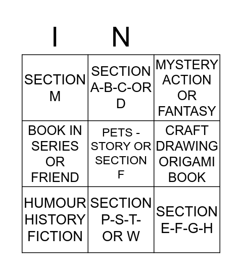 ____________'S BINGO Card