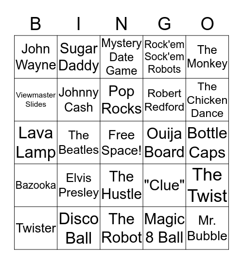 M.U.V.E Bingo Card