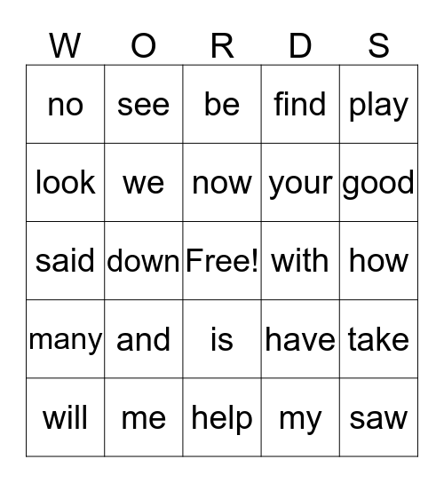 MIXED SIGHT Bingo Card