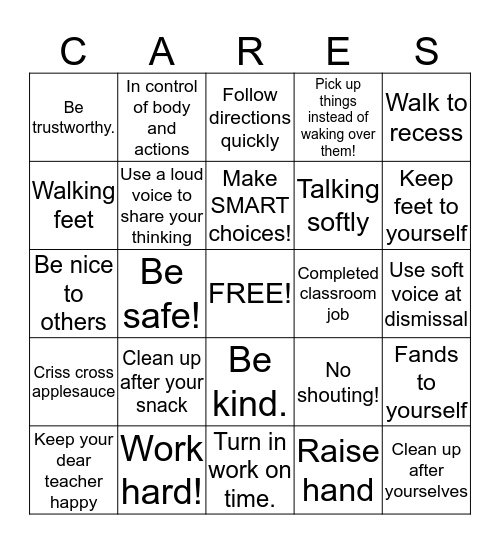 BINGO Card