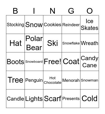 WINTER BINGO Card