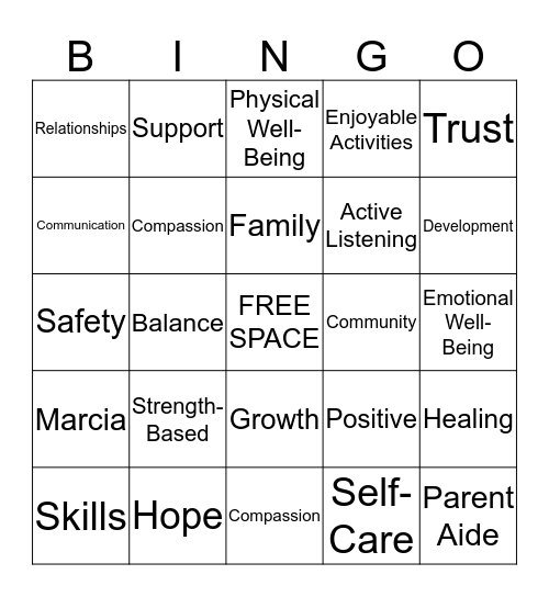 CFSS BINGO Card