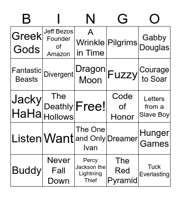 ILMS Book Bingo Card