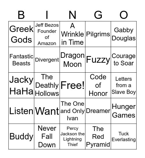 ILMS Book Bingo Card