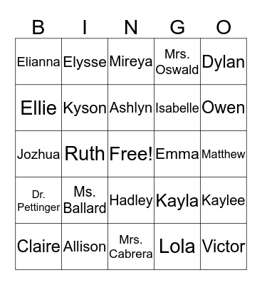 Ballard-riffic Bingo! Bingo Card