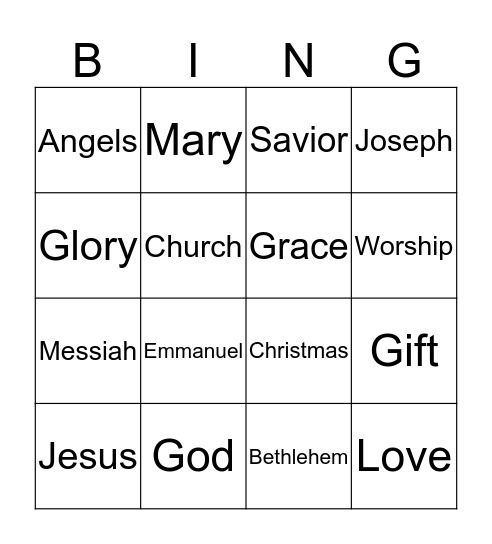 Have fun! Merry Christmas! Bingo Card