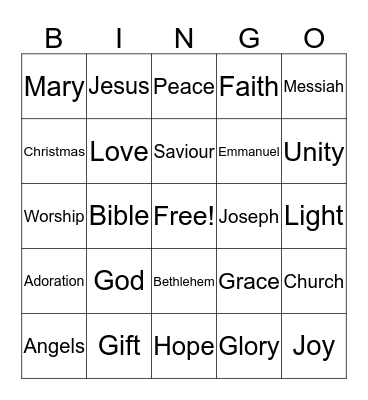 Have Fun! Merry Christmas! Bingo Card