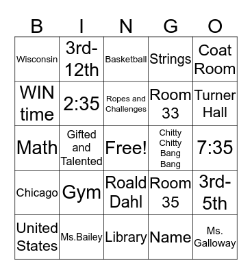 Golda Bingo Card