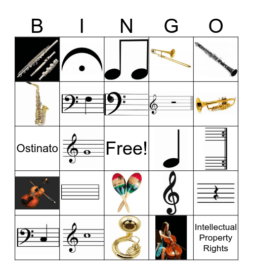 Musical  Bingo Card