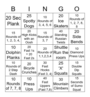 Christmas BoxFit Bingo Card