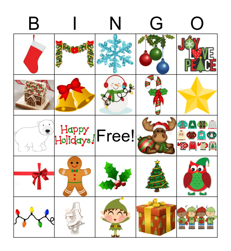 Holiday Bingo Card