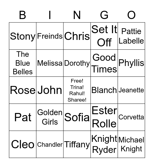 DL Unit Bingo Card