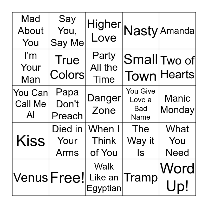 billboard-100-singles-from-1986-bingo-card