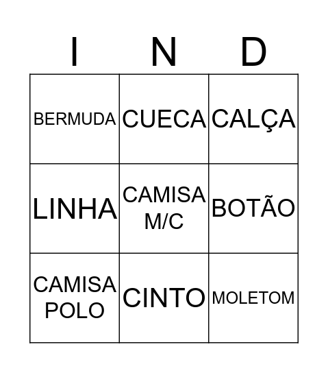 INDÚSTRIA PENAFORTE Bingo Card