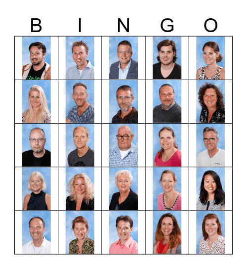 De grote docentenkerstbingo Card