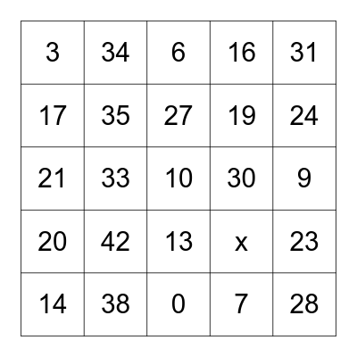 Football Bingo (Indy) Bingo Card