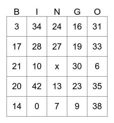 Football Bingo (Indy) Bingo Card