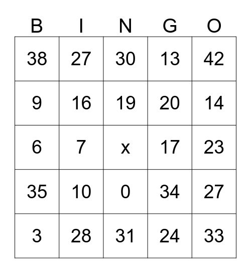 Football Bingo (Indy) Bingo Card