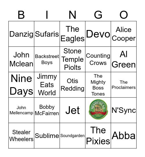Jimmy Geez Christmas Music Bingo Card