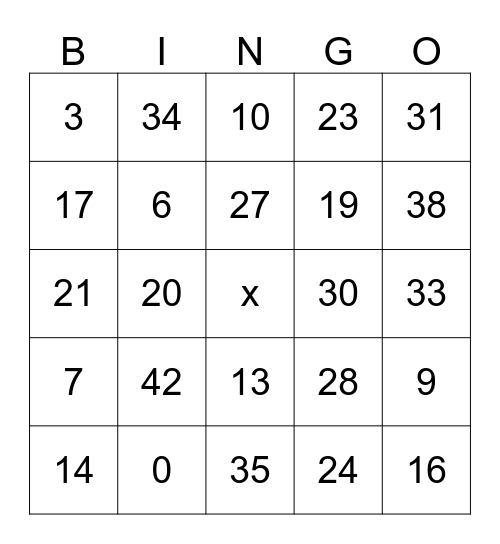 Football Bingo (Indy) Bingo Card