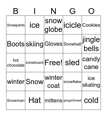 Winter Bingo Card