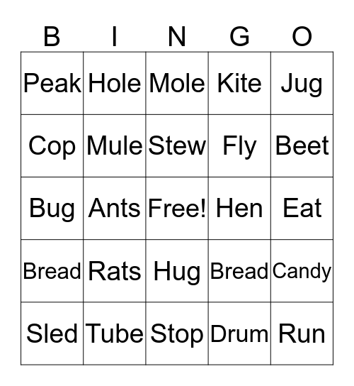 Seedbed Bingo Card