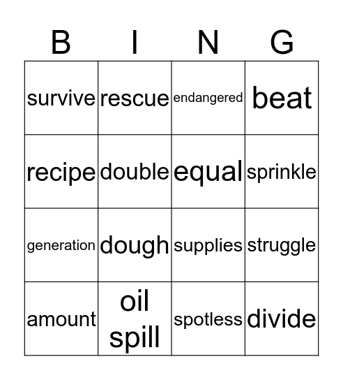 garam Bingo Card