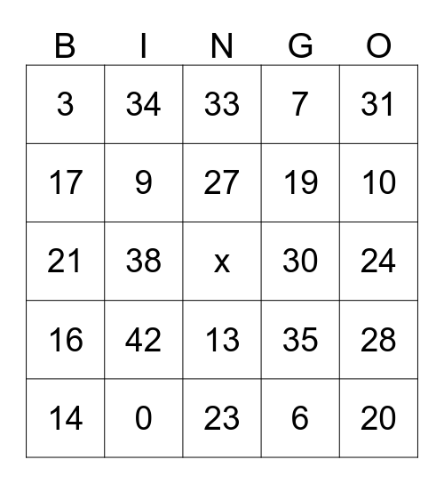 Football Bingo (Indy) Bingo Card
