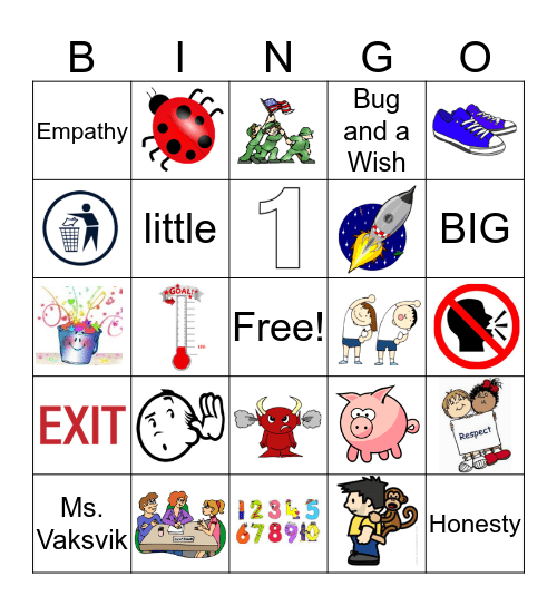 1st Review Bingo Card