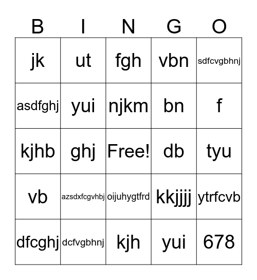 bingo baker Bingo Card