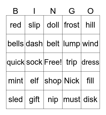 Blend It! Bingo Card