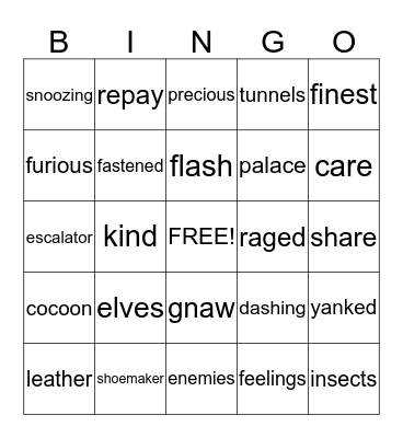 Second Grade Bingo Week 1-6 Bingo Card