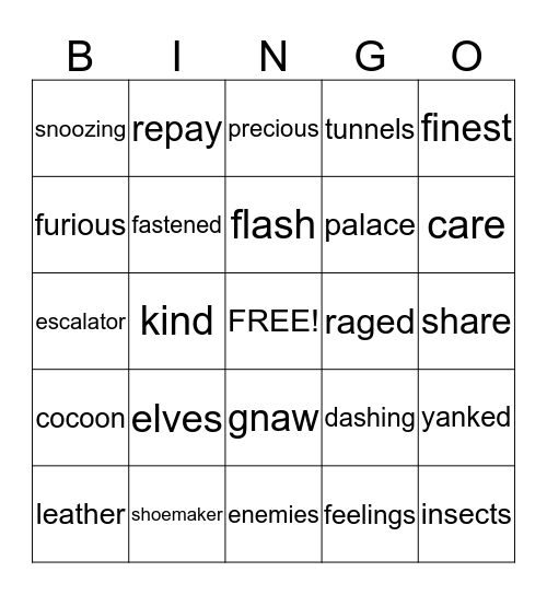 Second Grade Bingo Week 1-6 Bingo Card