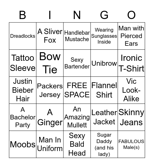 Bachelor Bingo Card