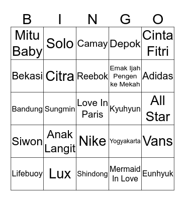 YOUNGKPXS Bingo Card