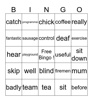 5A-48-71 Bingo Card